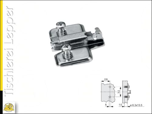 Montageplatte Mepla 0mm / 28mm mit Langloch